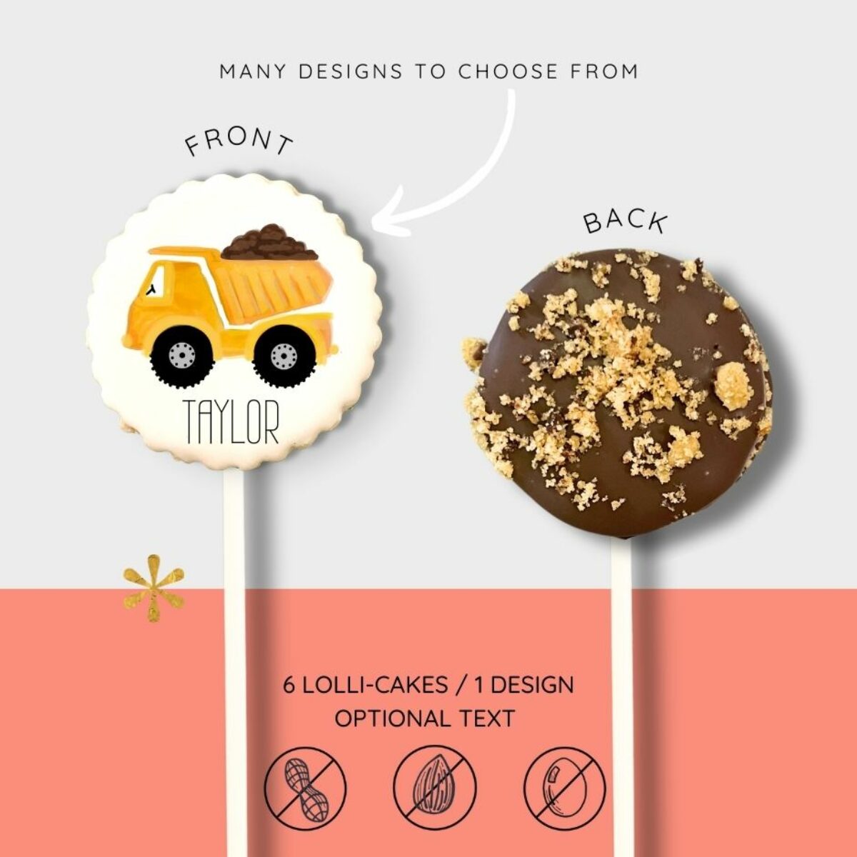 Custom Cookie Dough Lolli-Cakes