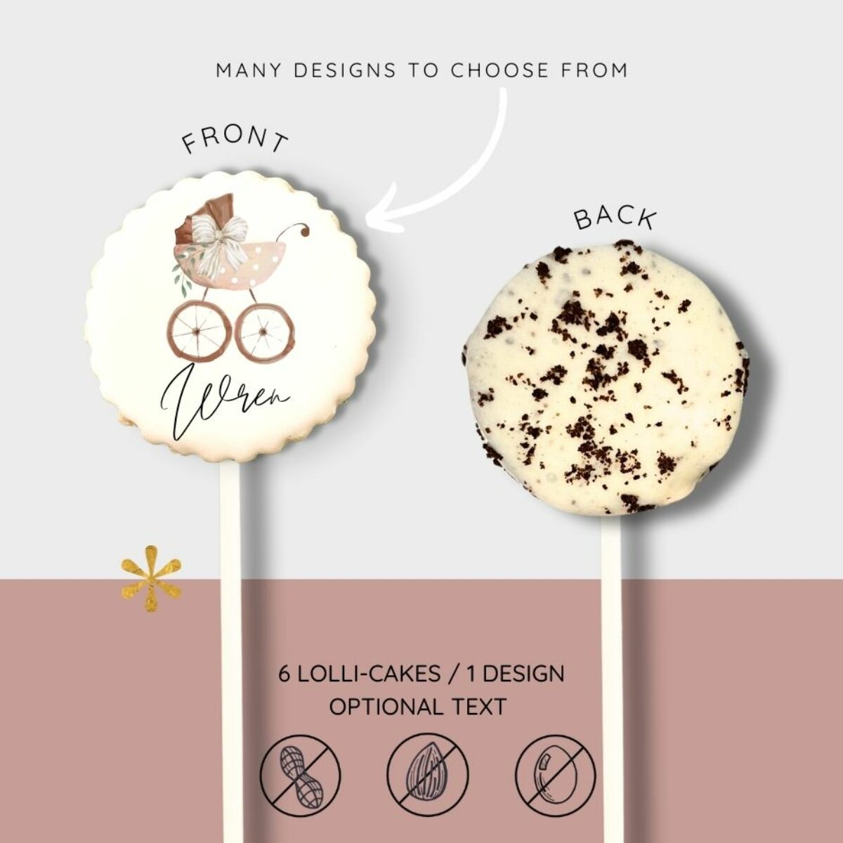 Baby Cookies n’ Cream Lolli-Cakes